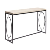 Geo Console French Grey Leather