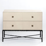 Arun Chest Bronze 2 Drawer Pumice Leather