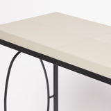 Geo Console French Grey Leather