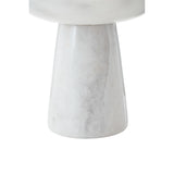 Salmo Large White Marble Pedestal Bowl