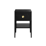 Abberley 1 Drawer Black Bedside
