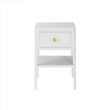 Abberley 1 Drawer White Bedside