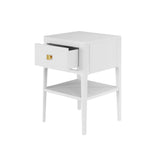 Abberley 1 Drawer White Bedside
