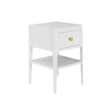 Abberley 1 Drawer White Bedside