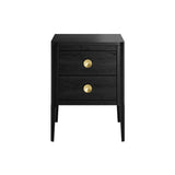 Abberley 2 Drawer Black Bedside