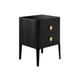 Abberley 2 Drawer Black Bedside