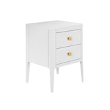 Abberley 2 Drawer White Bedside