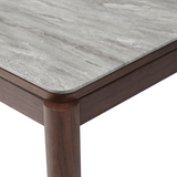 Willow dining table walnut and stone