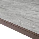 Willow dining table walnut and stone