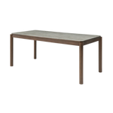 Willow dining table walnut and stone