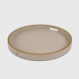 Paragon Round Tray Pumice Leather