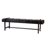 Slide Bench Black Leather