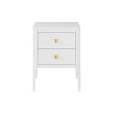 Abberley 2 Drawer White Bedside