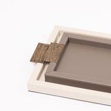 Wode Tray Rectangle Pumice Leather 47cm