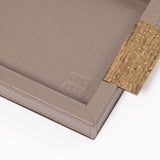Wode Tray Rectangle Putty Leather