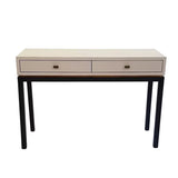 Barrington Console 2 Drawer Pumice Leather