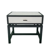 Bertie Side Table Pumice Leather