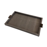 Honeycomb Tray Grey Shagreen Leather