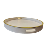 Paragon Oval Tray Pumice Leather