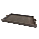 Honeycomb Tray Grey Shagreen Leather