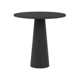 Leckford Black Oak Ribbed Occasional Table