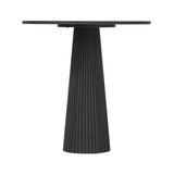 Leckford Black Oak Ribbed Occasional Table