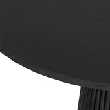 Leckford Black Oak Ribbed Occasional Table