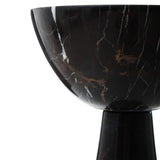 Salmo Large Black Marble Pedestal Bowl