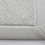 Miami - Cashmere Rug with Neutral Faux Leather Edging