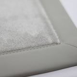 Miami - Cashmere Rug with Neutral Faux Leather Edging