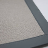 Pompeii - Greige Rug with Grey Faux Leather Edging