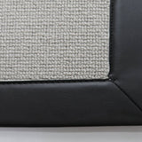 Pompeii - Greige Rug with Black Faux Leather Edging