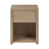 Wickham 1 Drawer Ribbed Oak Bedside