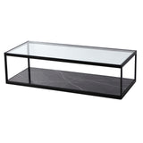 Tamon Coffee Table Rectangular Black Marble